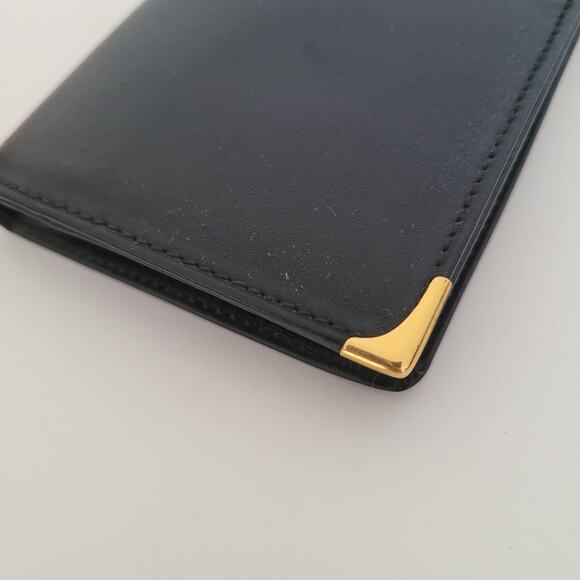 Dunhill Designer Card Wallet Black Bifold Leather Folding Small Logo Vintage - Picture 10 of 11